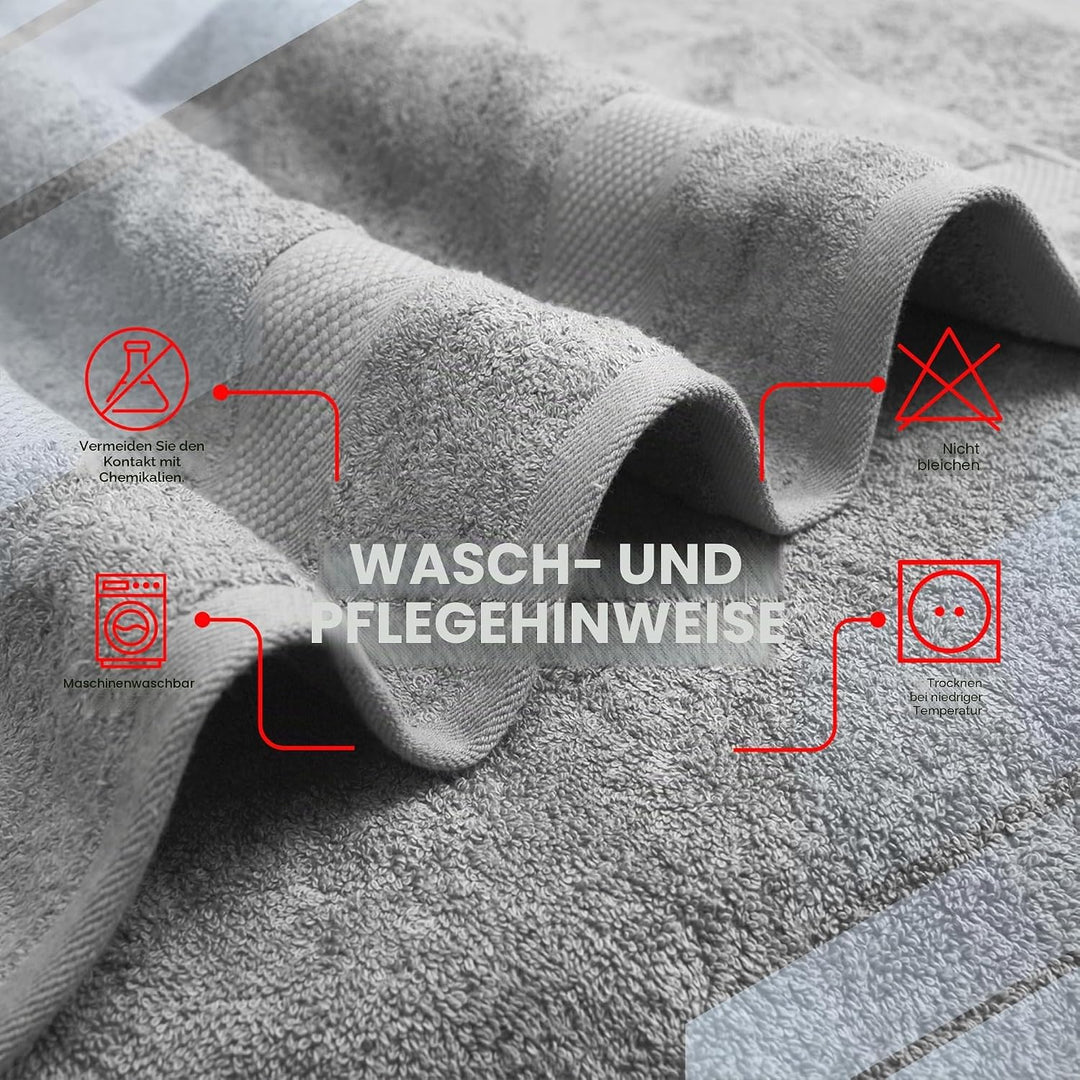 Infinitee Xclusives Extra grosse Badetücher – 2er-Set | 90 x 180 cm | 600 g/m² | 100% ringgesponnene