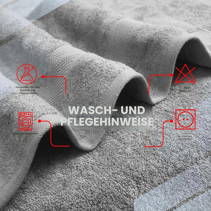 Infinitee Xclusives Extra grosse Badetücher – 2er-Set | 90 x 180 cm | 600 g/m² | 100% ringgesponnene