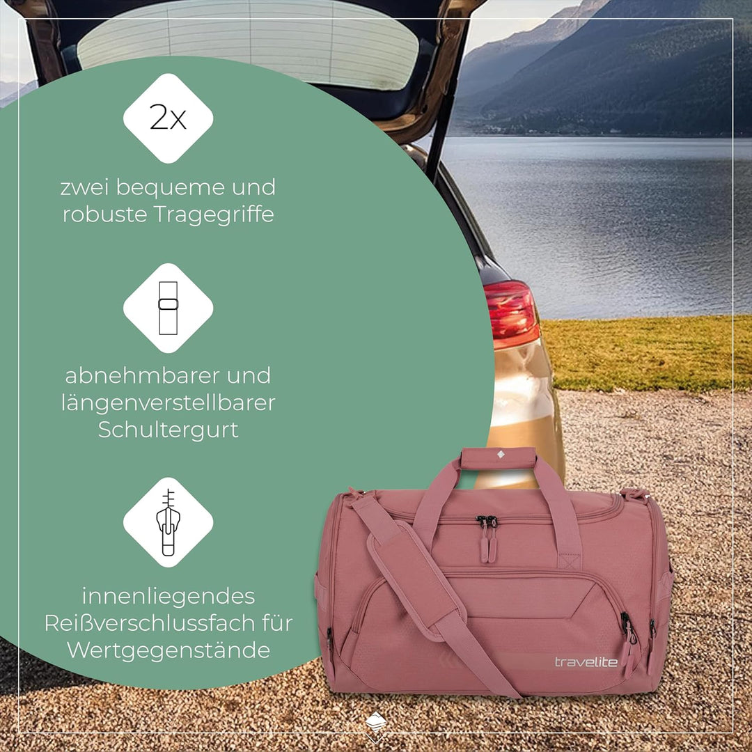 Travelite Kick Off Weekender Reisetasche M 50 cm M (50 cm) Rosé, M (50 cm) Rosé
