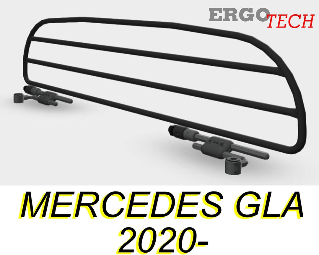 ERGOTECH Trenngitter Hundegitter für Mercedes GLA (ab BJ 2020) RDA65HBG-XS, für Hunde und Gepäck