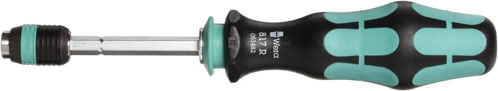 Wera 817 R Bits-Handhalter mit Rapidaptor Schnellwechselfutter, 1/4 Zoll x 133 mm, Wera 05051482001