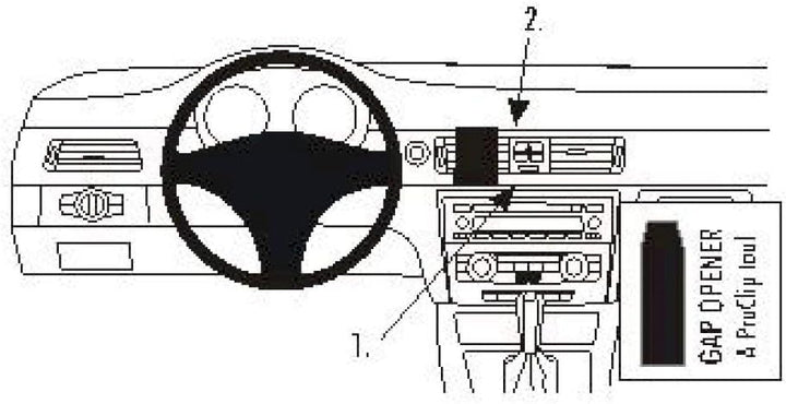 Brodit 853598 ProClip Halterung, schwarz