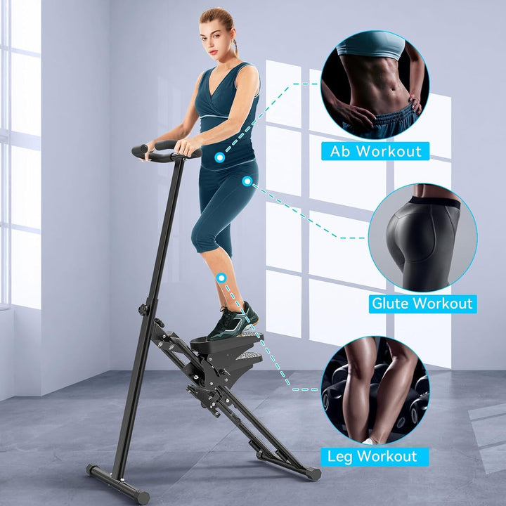 Treppensteiger für Zuhause, Treppensteiger, faltbar, grosses Pedal, vertikale Klettermaschine für Ga
