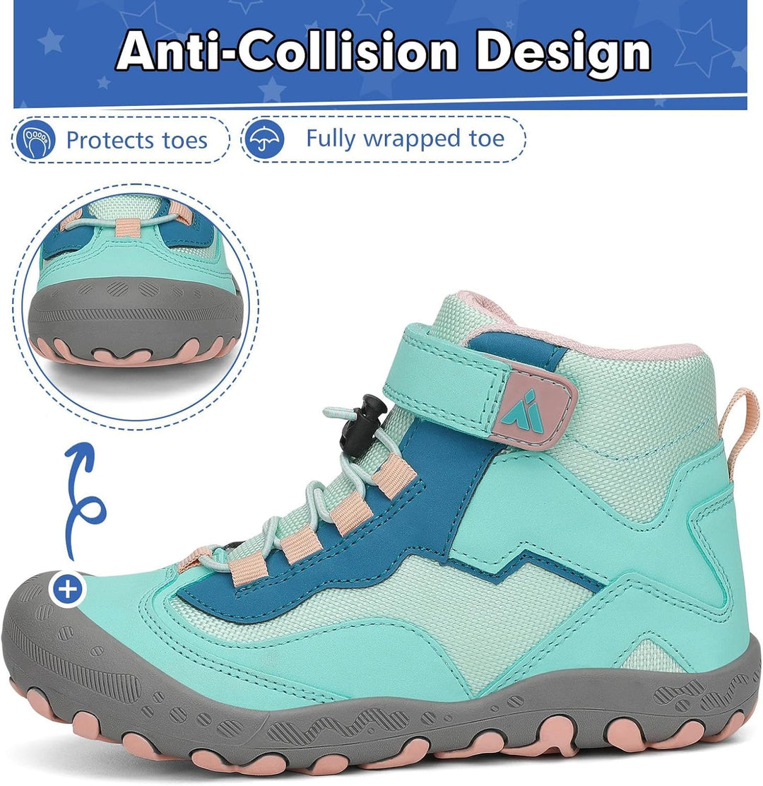 Mishansha Kinder Wanderschuhe rutschfest Trekkingschuhe Jungen Atmungsaktiv Outdoor Walkingschuhe Gr