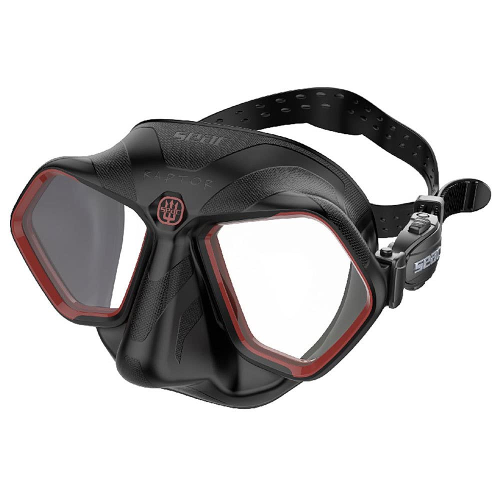 SEAC Raptor, Low Volume Maske für Freitauchen u standard schwarz/rote, standard schwarz/rote