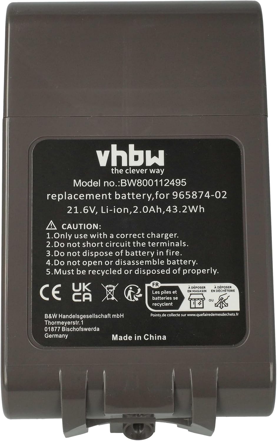 vhbw 1x Akku kompatibel mit Dyson V6 Cord-Free, V6 HEPA, V6 Motorhead, V6 Fluffy, V6 Mattress Home C