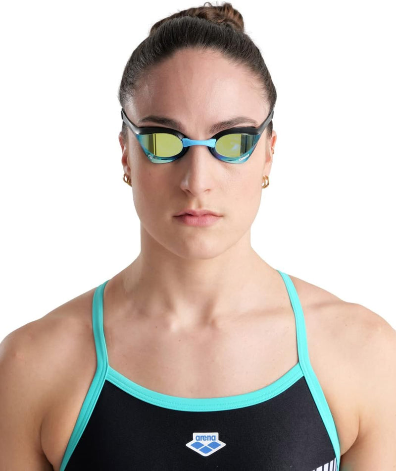 ARENA Cobra Ultra Swipe Mirror AQUA-BLACK Swimming goggles, 002507-999-NS