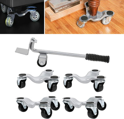 Furniture Transport Set Labor-Saving Mover Silver Lifter Moving Plate Plastic+iron for Heavy Objects