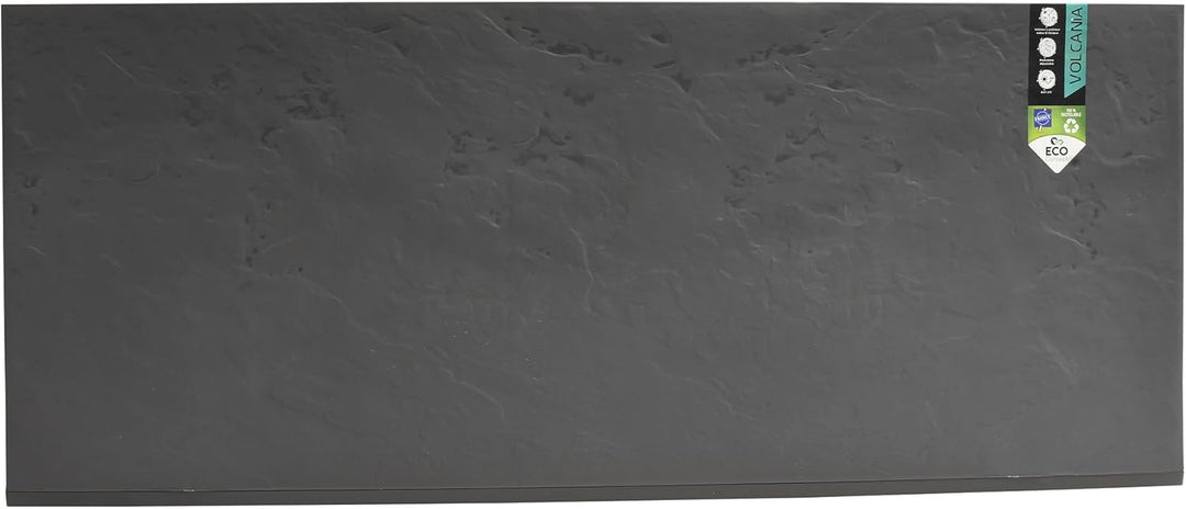 EDA Kunststoff Übertopf VOLCANIA "Steindekor" anthrazitgrau - 99,5 x 39,5 x 43,5 Grau / Anthrazit, G