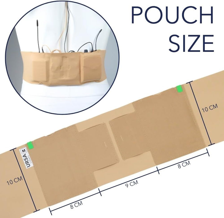 URSA Double Pouch Hüftgurt - Ultra Slim, Breathable & Stretchy Microphone Transmitter Straps Kompati