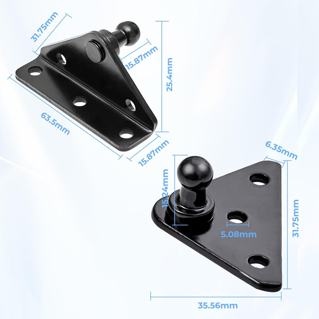 ARANA 10MM Kugelzapfenhalterung für Gasfeder Gasfederbeine Lift Stützen Stossdämpfer Federstütze 4PC