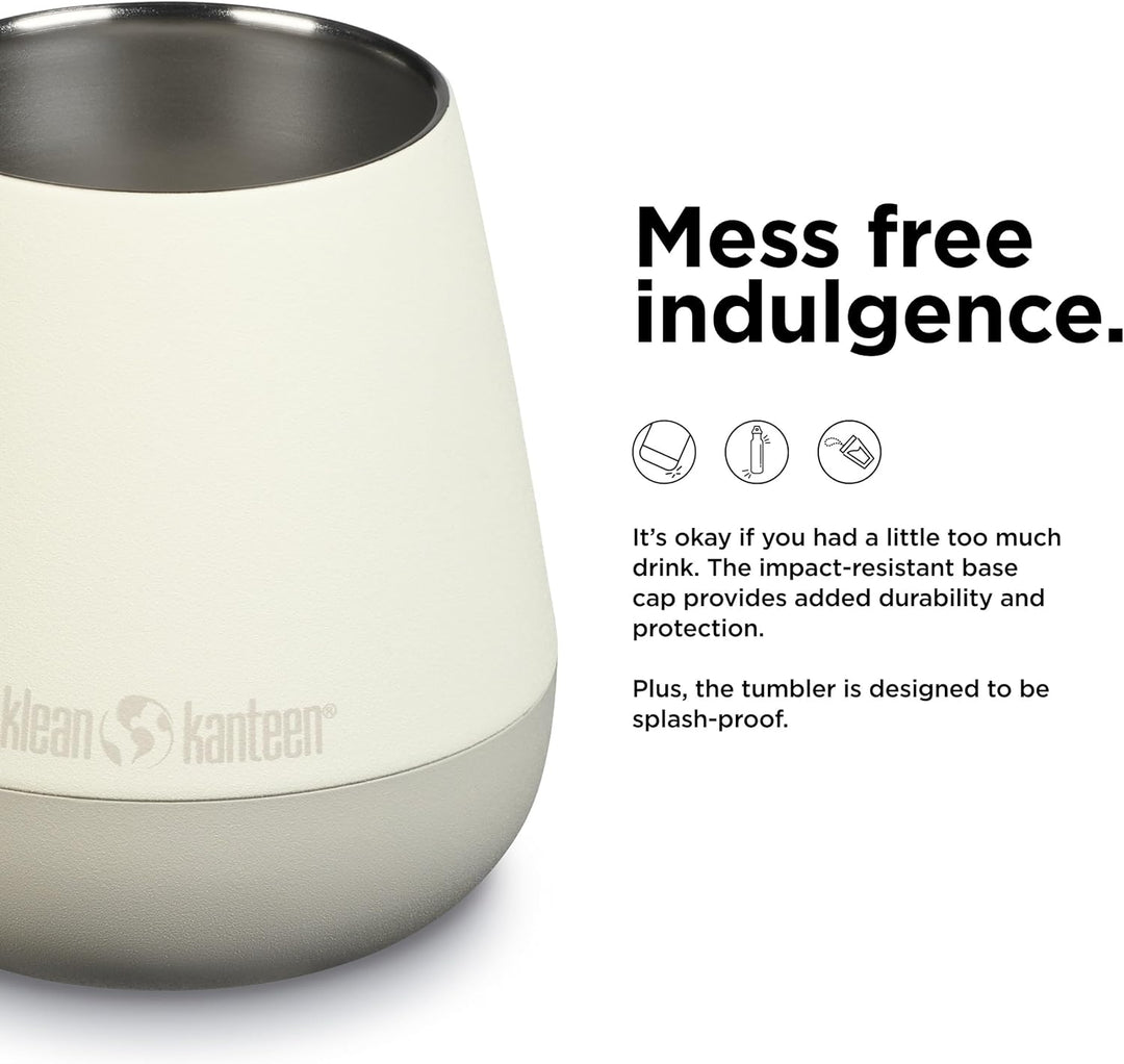Klean Kanteen Rise Wine Tumbler aus Edelstahl in der Farbe Tofu, 296ml, 1010178