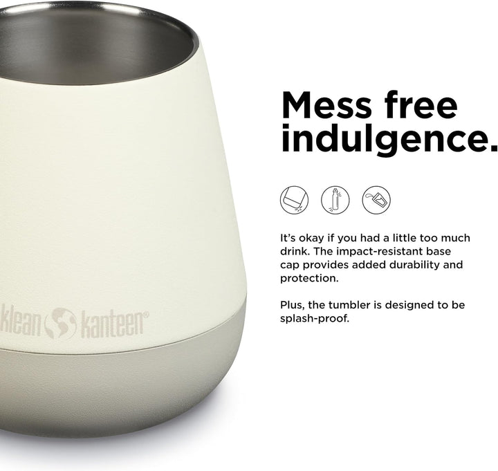 Klean Kanteen Rise Wine Tumbler aus Edelstahl in der Farbe Tofu, 296ml, 1010178