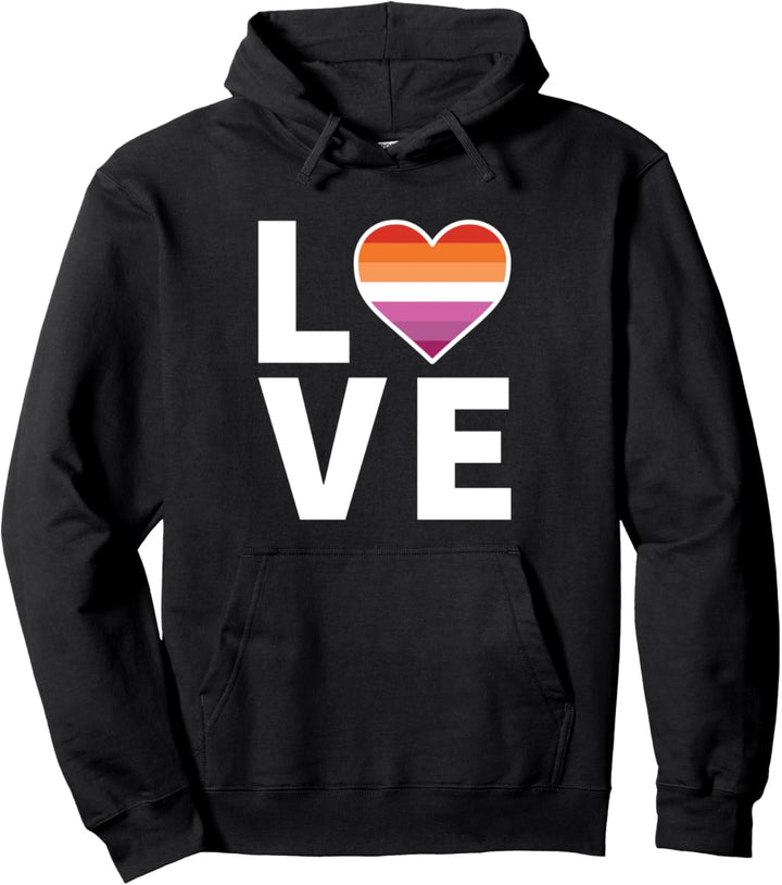 LGBTQ Lesbische Flagge Herz - LGBTQIA+ LOVE Lesbian Pullover Hoodie