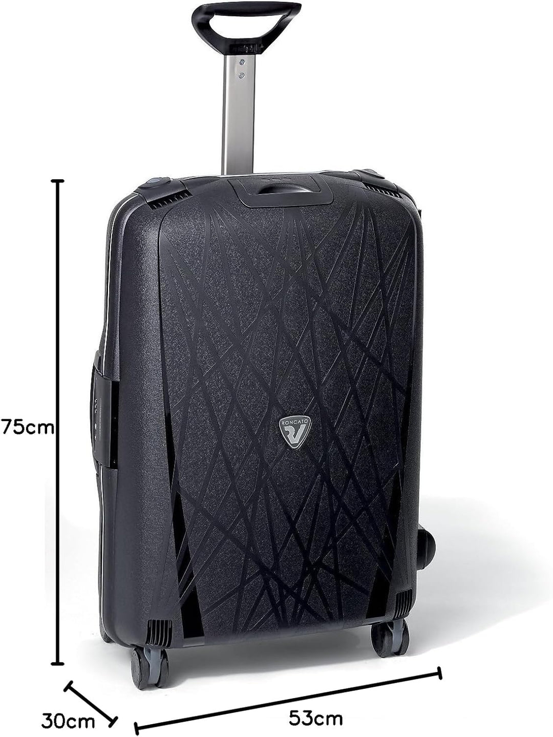 RONCATO Light Hartschalen Koffer Trolley Large Schwarz, Schwarz