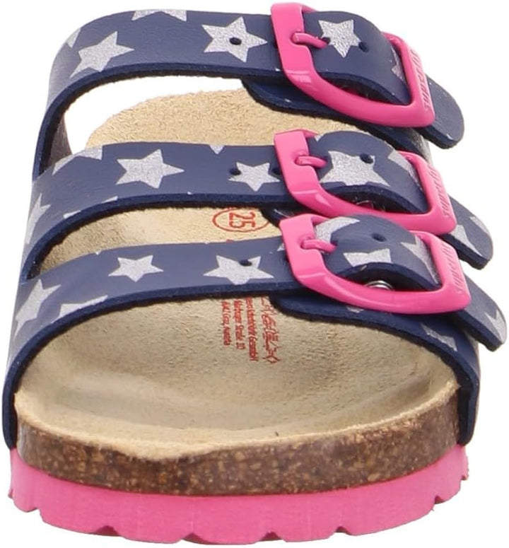 Superfit Mädchen Fussbettpantoffel Pantoffeln 25 EU Blau Hellblau 8400, 25 EU Blau Hellblau 8400