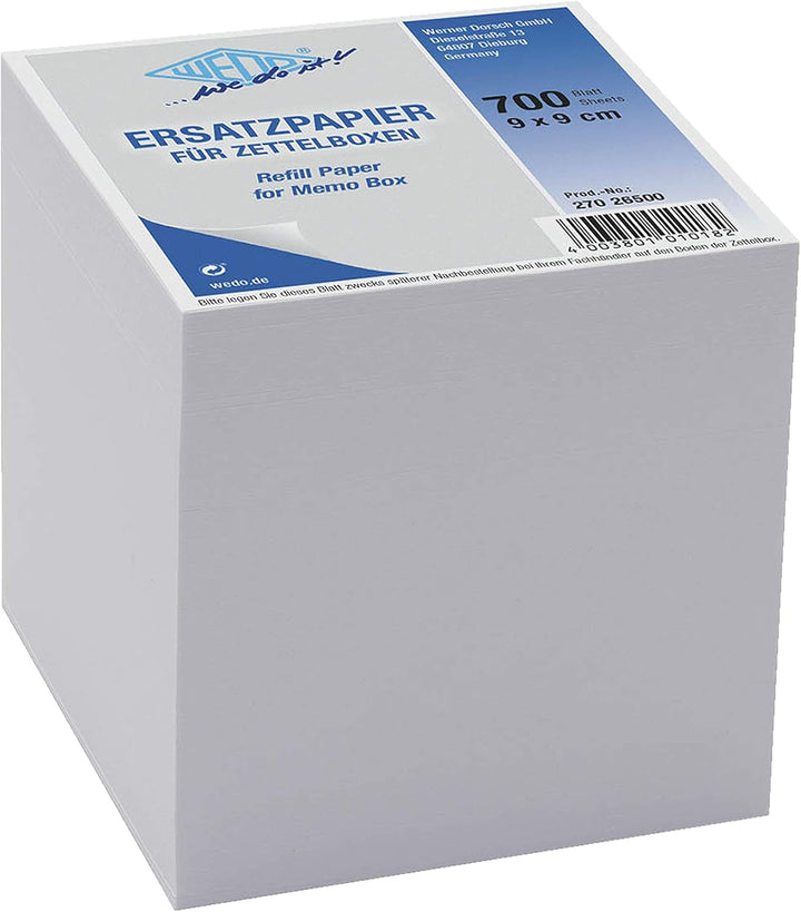 WEDO 6X Zettelbox Ersatzpapier weiss