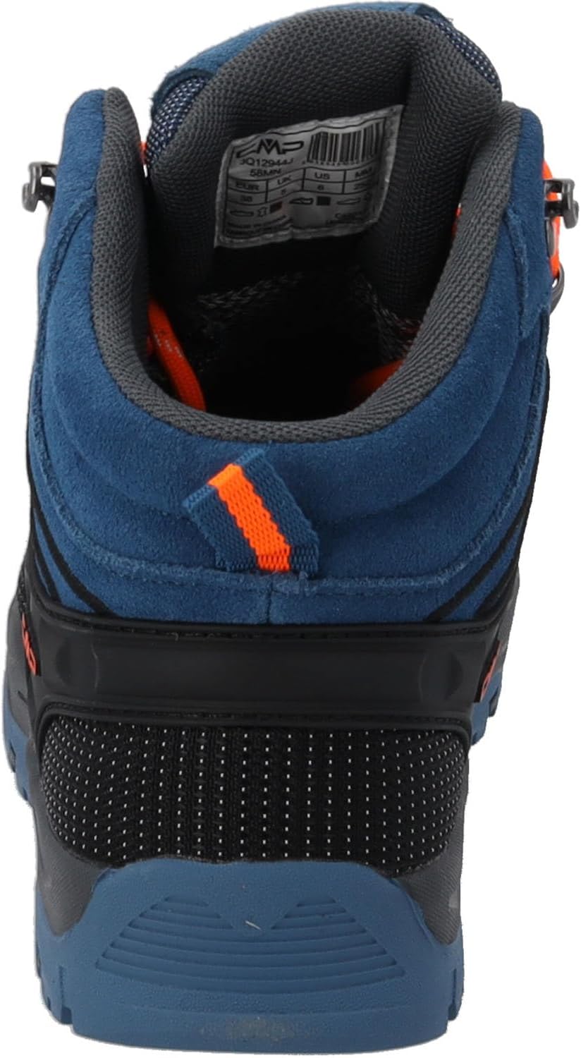 CMP Kids Rigel Mid Trekking Wp Walking Shoe, Dusty Blue Flash Orange, 28 EU