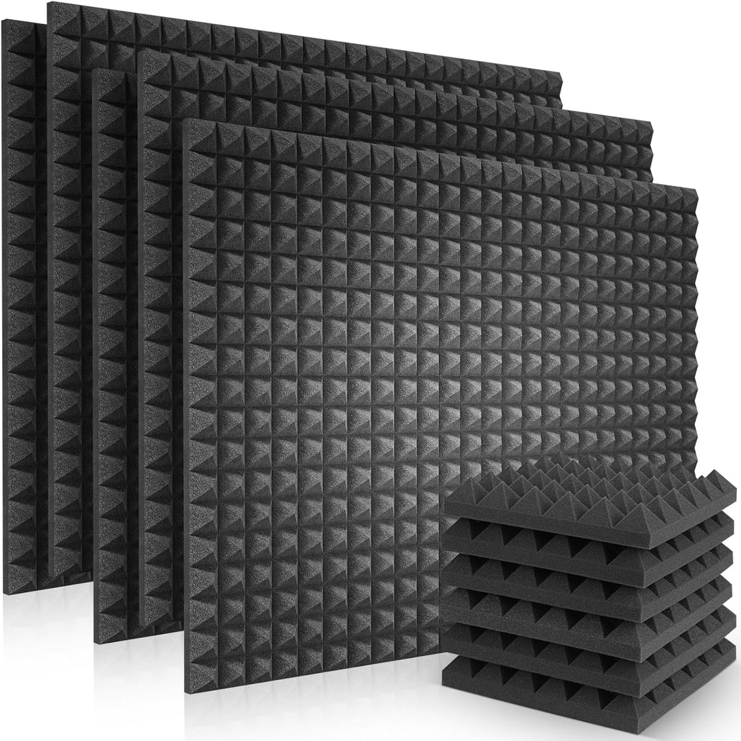 60 Stück Akustikschaummatten Schaumstofffliesen Schalldämmmatte Schalldämmung 30 x 30 x 5 cm für Wan