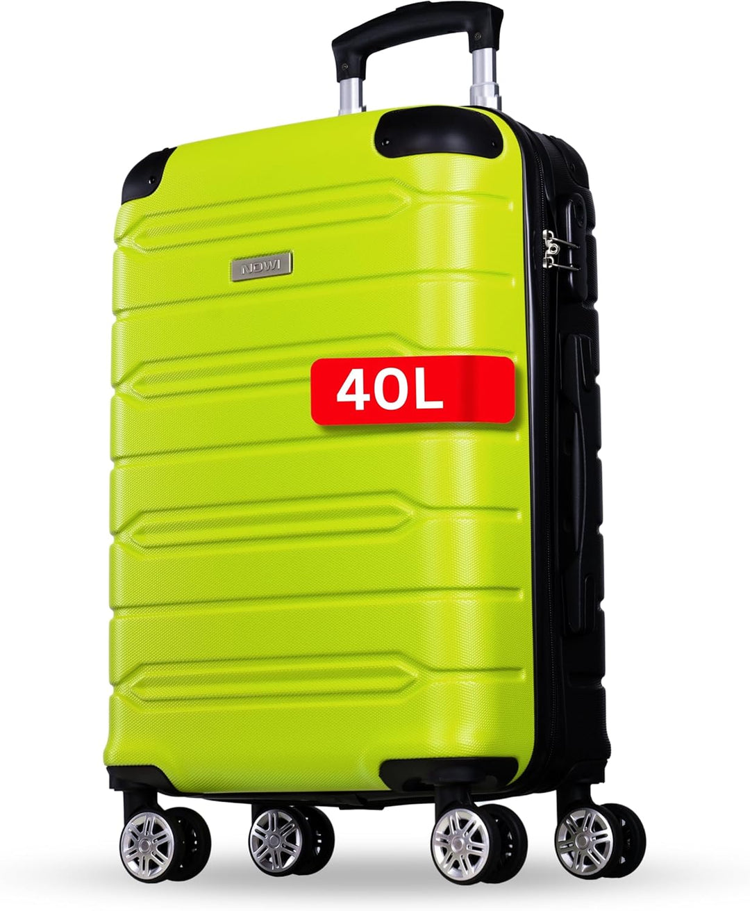 NOWI Handgepäck Koffer leicht – 40L Volumen – 8 Rollen 360° drehbar – Leichter ABS Koffer mit Zahlen