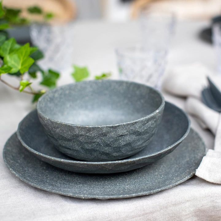 Koziol Suppenteller, 220 mm, 4 Stück, 5006701, Natur Ash Grey 220mm Nature Ash Grey, 220mm Nature As