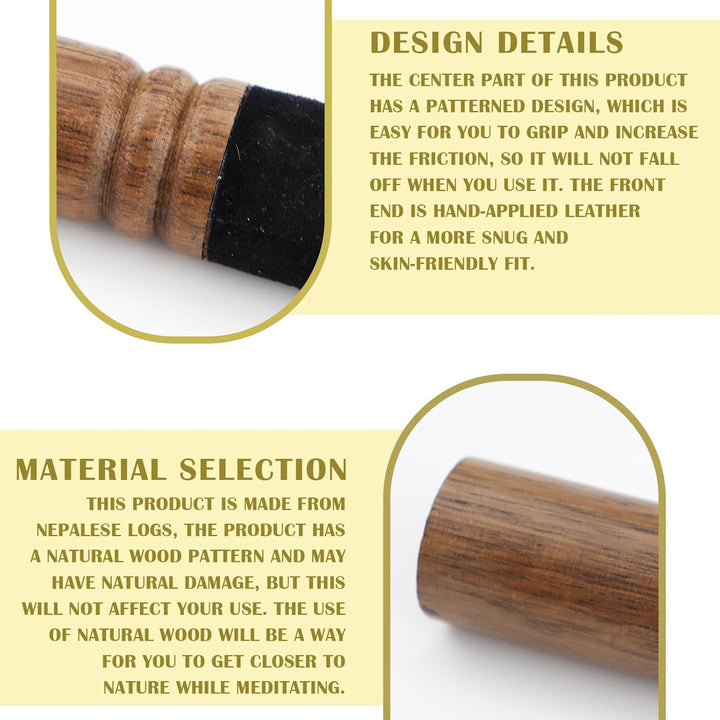 FERCAISH Holz Klangschale Schläger, Tibetische Klangschalen Holzhammer, Meditationsschale Schlägel,