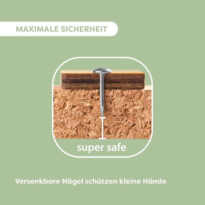 HABA Hammer-Nagelspiel: Bauernhof – Holzspielzeug mit Hammer und Nägel für Kinder ab 3 Jahren – Krea