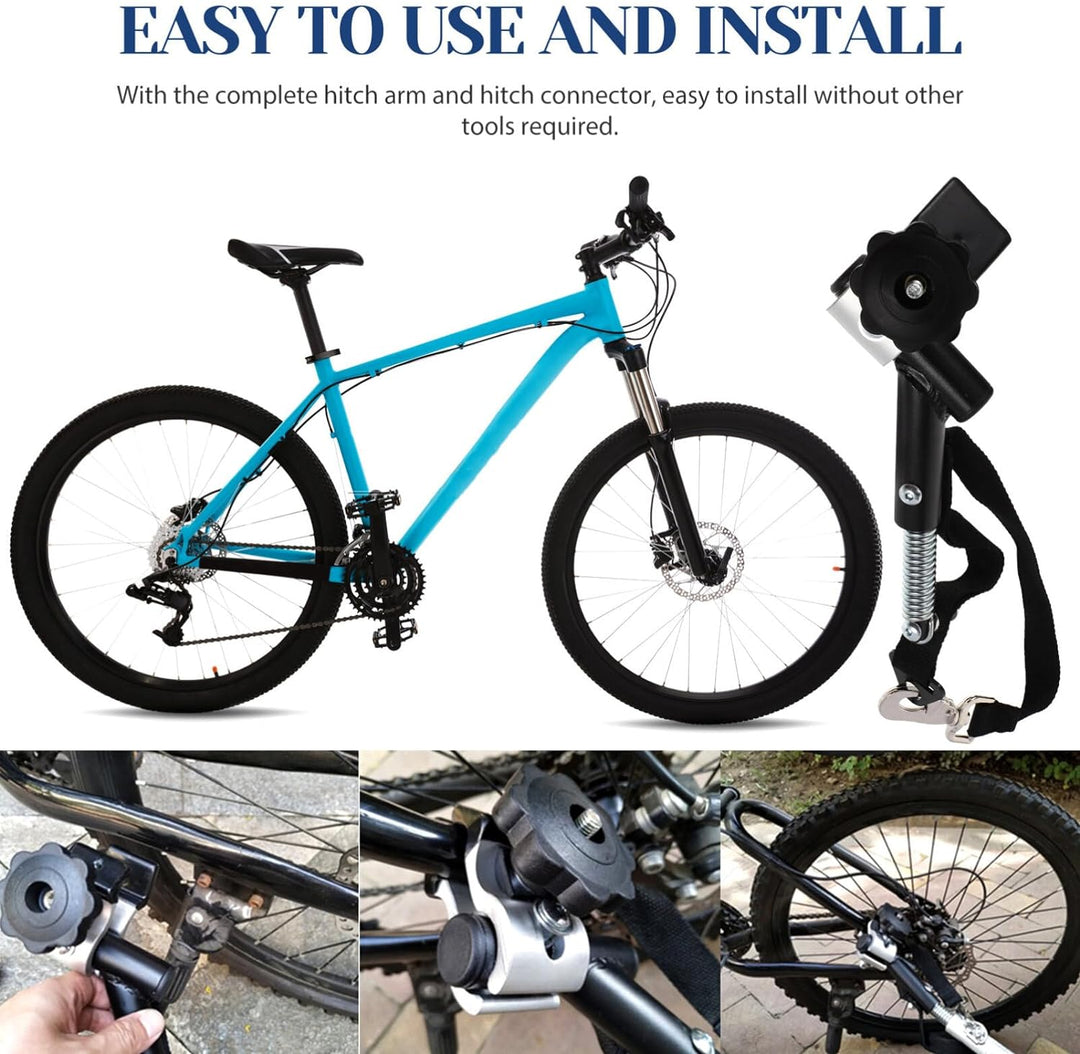 Garneck Fahrrad Anhängerkupplung, Universal Fahrradanhänger Aluminium Legierung Linker Fahrrad Kuppl