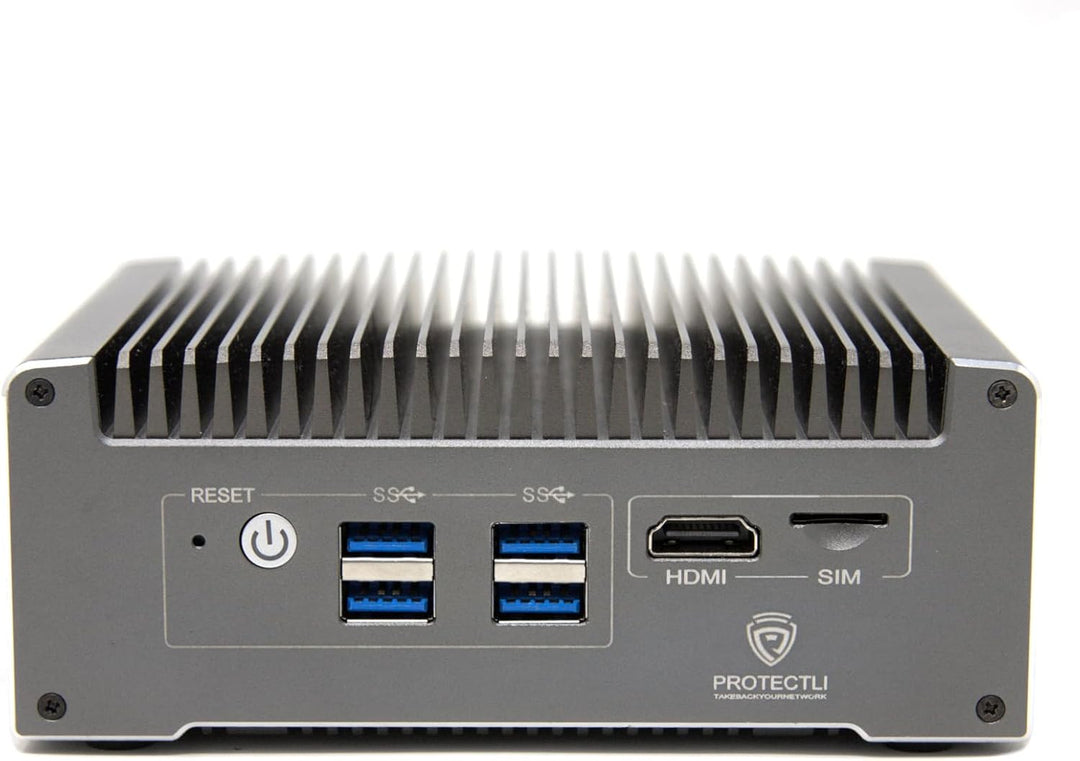 Protectli Vault V1610-6 Port, Micro Appliance/Mini PC - Intel N6005, 6X 2.5G NICs, 16GB LPDDR RAM on