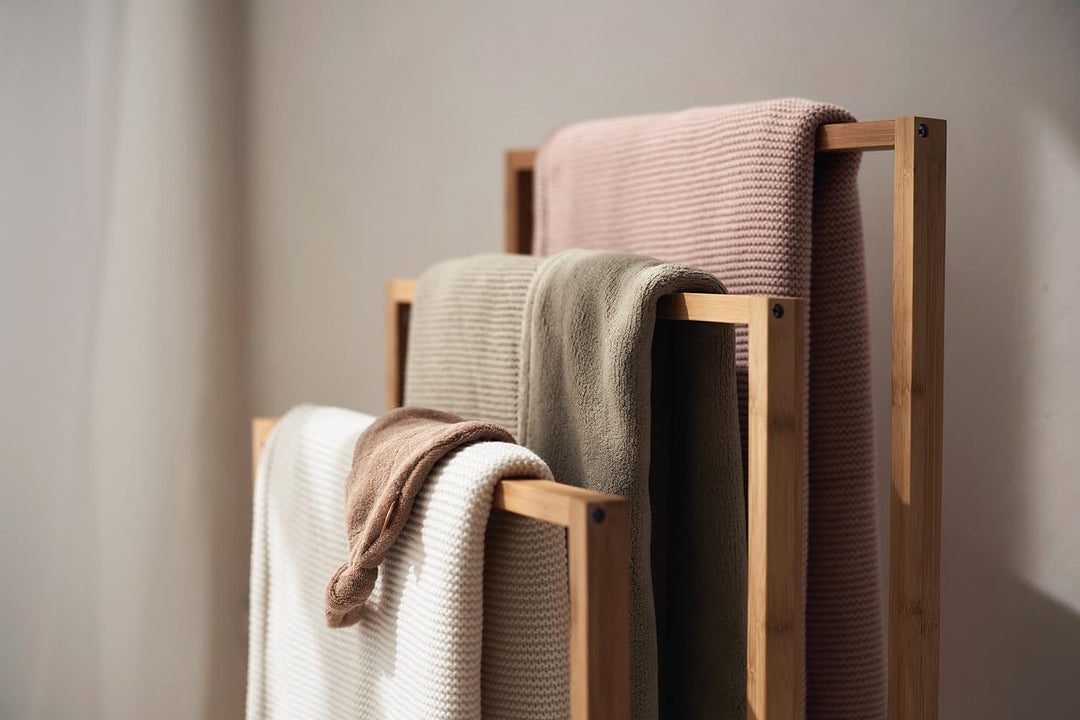 Jollein 517-511-67054 Babydecke Strickdecke mit Teddyfell Basic Knit Olive (75x100 cm)