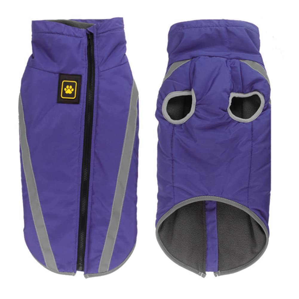 FEimaX Hundemantel Hundejacke wasserdichte Reflektierende Wintermantel mit Fleece Gefüttert Hund Wel