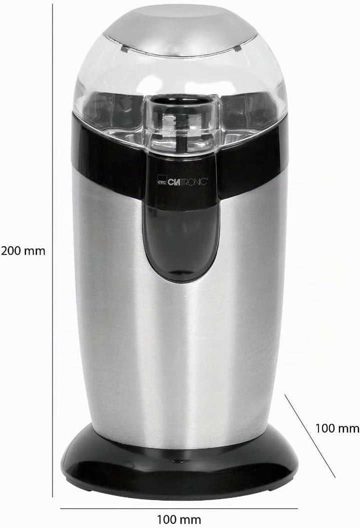 Clatronic® elektrische Kaffeemühle | Edelstahlschlagmesser | Fassungsvermögen 40 Gramm | Aromaschutz