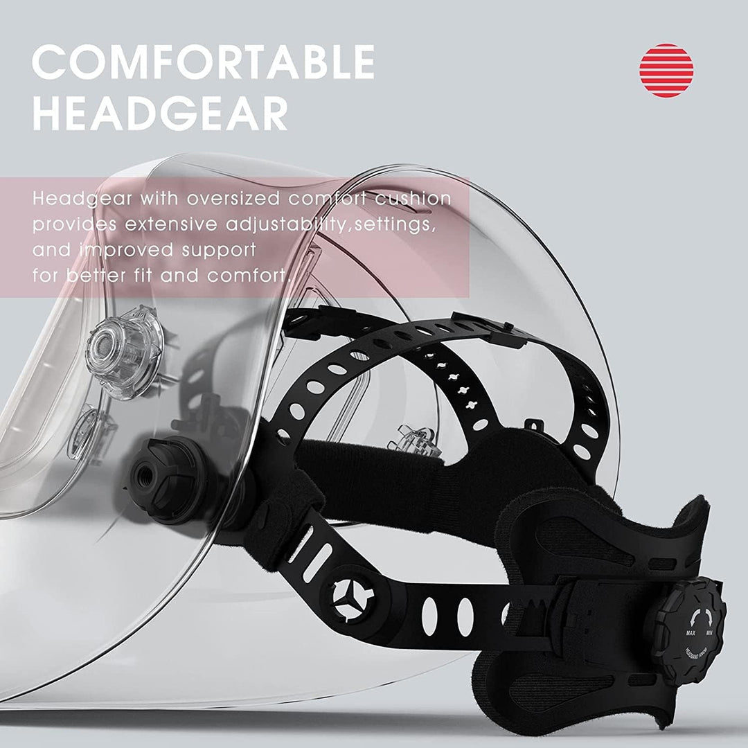 YESWELDER Grosses Sichtfeld Echtfarbe Schweisserhelm Solarbetrieben mit Side View, 4 Lichtbogensenso