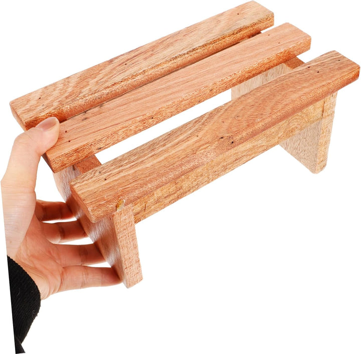 Tofficu Fusshocker Holzfussschemel Mittlere Grösse rutschfest Multifunktional Für Bad Sauna Und Wohn