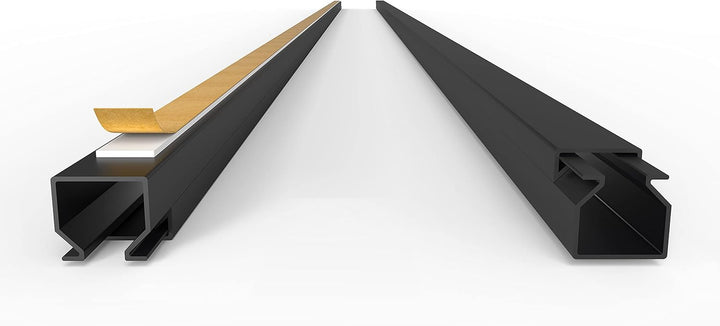 Kabelkanal Selbstklebend Pro mit Schaumklebeband, Kabelschacht 2m 12x12mm - 1x2m, Black - Schwarz 2m