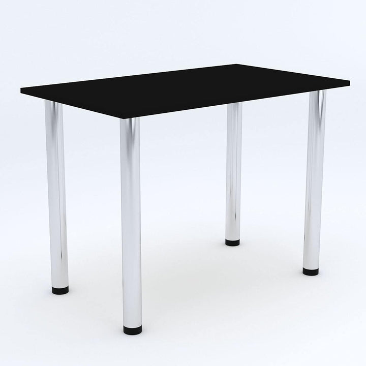 mikon 60x40 | Esszimmertisch - Esstisch - Tisch mit Chrombeinen - Küchentisch - Bürotisch | SCHWARZ