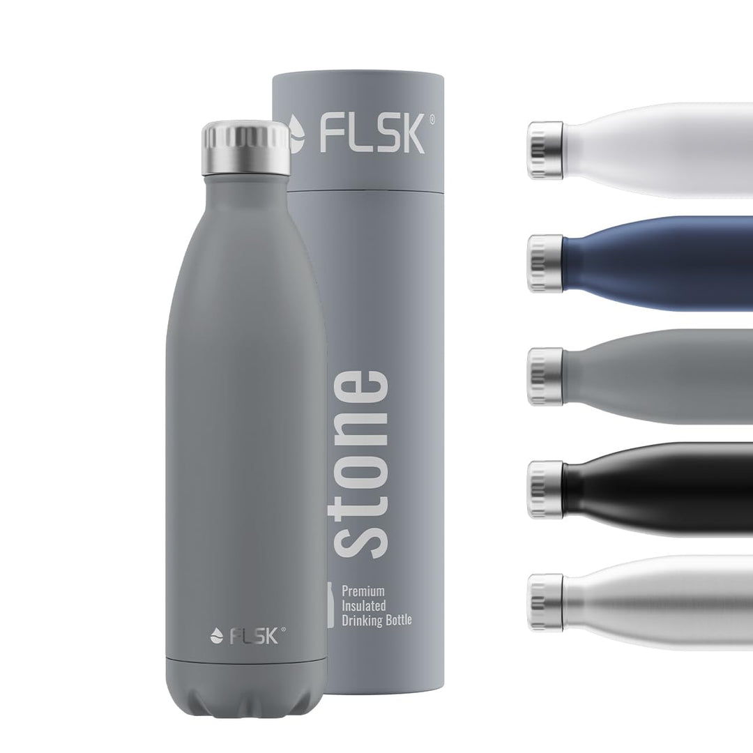 FLSK Trinkflasche – Premium Edelstahl Thermosflasche – 100% auslaufsicher & kohlensäuregeeignet – hä