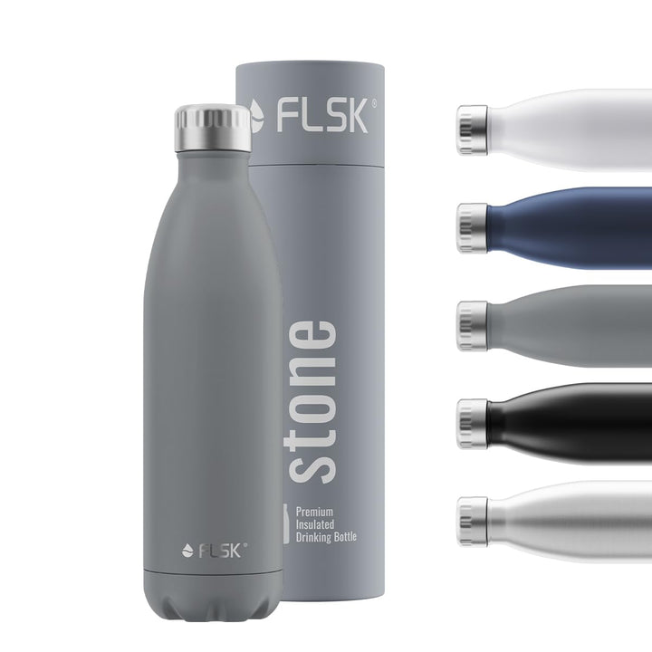 FLSK Trinkflasche – Premium Edelstahl Thermosflasche – 100% auslaufsicher & kohlensäuregeeignet – hä