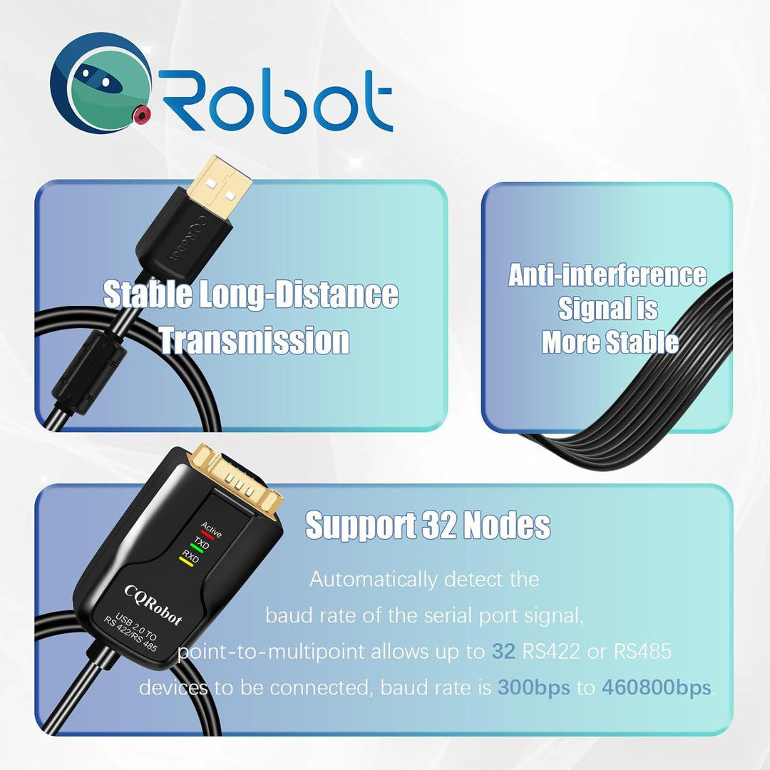 CQRobot USB zu RS422 oder RS485 Serielle Konverter-Adapterkabel mit FTDI-FT232-Chip zum Windows 10 8