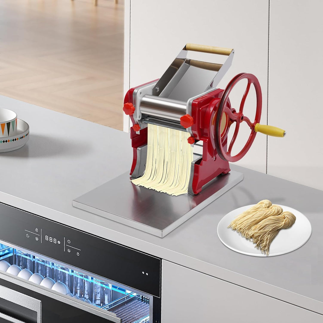 Manuelle Nudelmaschine Manuelle Teigwalzenmühle aus Edelstahl, Multifunktionale Manuelle Pasta Maker