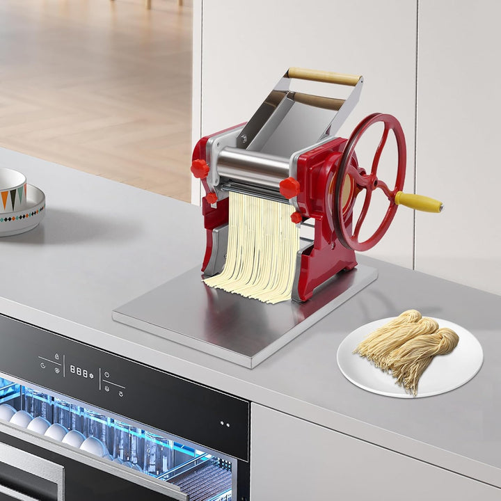 Manuelle Nudelmaschine Manuelle Teigwalzenmühle aus Edelstahl, Multifunktionale Manuelle Pasta Maker