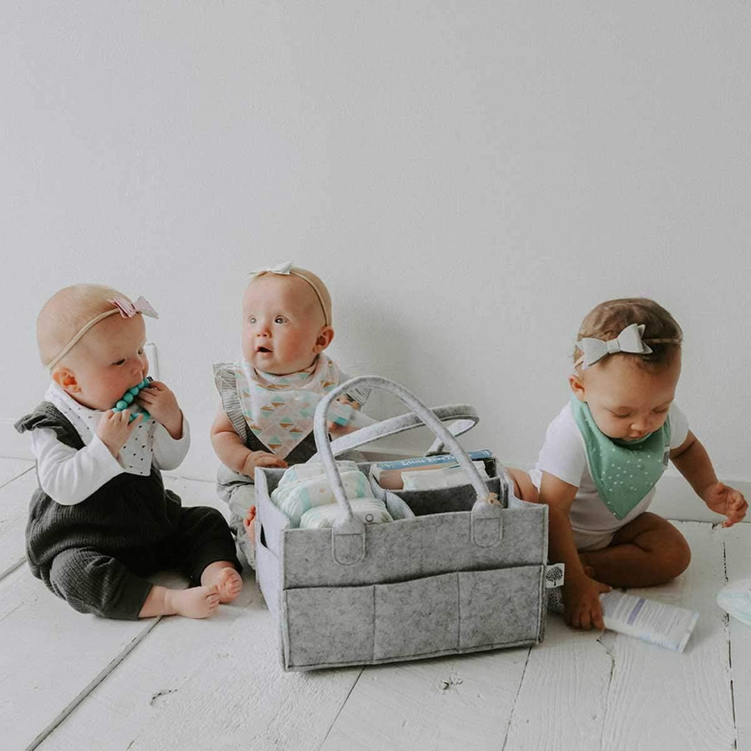 Parker Baby Diaper Caddy - Nursery Storage Bin and Car Organizer for Diapers and Baby Wipes regular