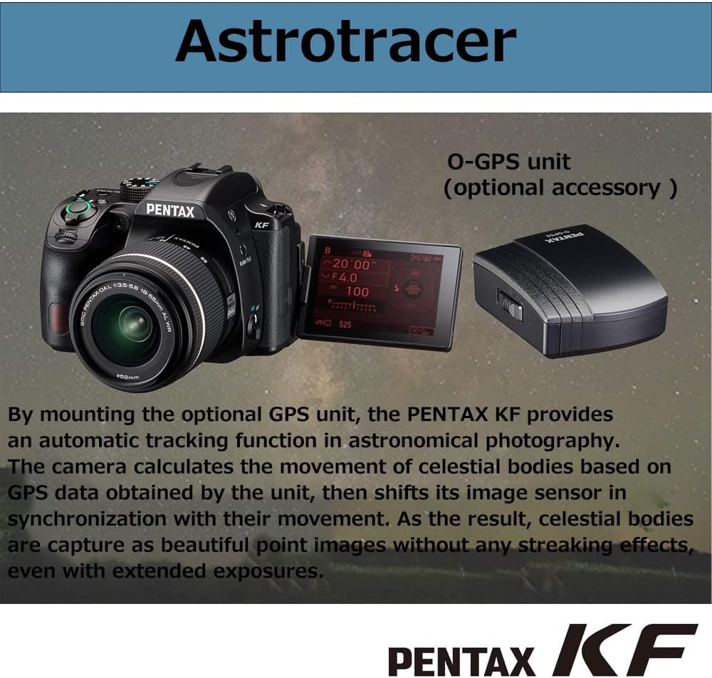Pentax KF APS-C digitales SLR-Kamerakit mit 18-55 mm WR Zoomobjektiv, staubdicht, wetterfest, Vario-