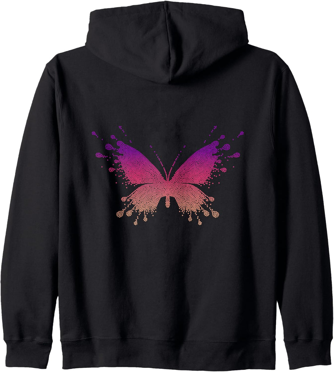 Backprint Bunter Schmetterling Kapuzenjacke