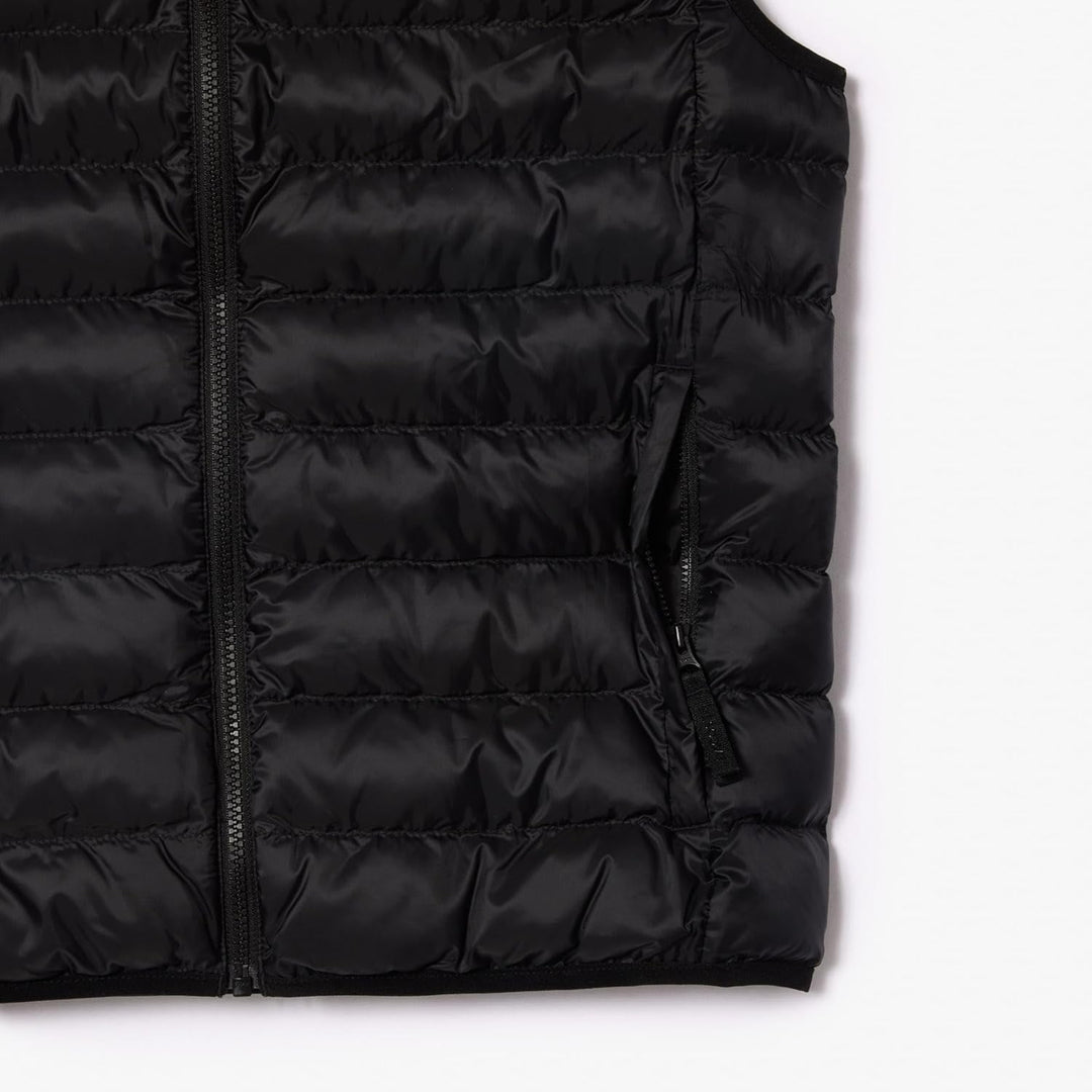 Lacoste Herren Ärmellose Daunenjacke L-XL Schwarz, L-XL Schwarz