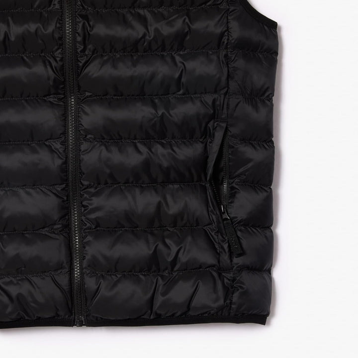 Lacoste Herren Ärmellose Daunenjacke L-XL Schwarz, L-XL Schwarz