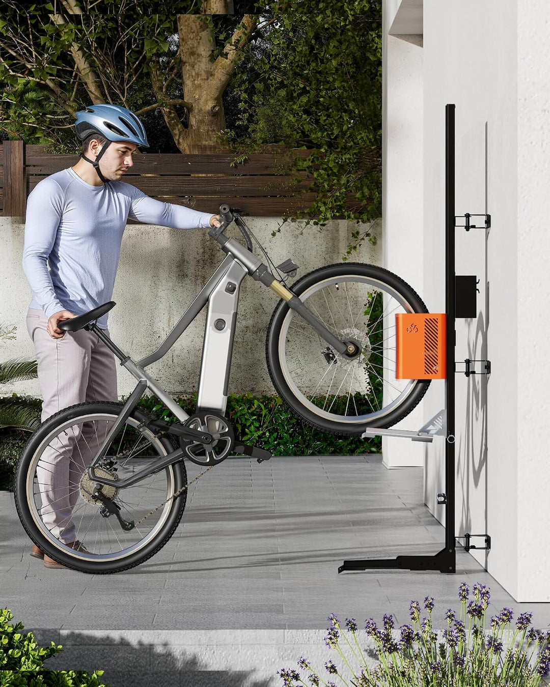 monTEK Automatischer Fahrradlift schwenkbar, Fahrradhalterung Wand bis 32 kg, ohne schweres Anheben,