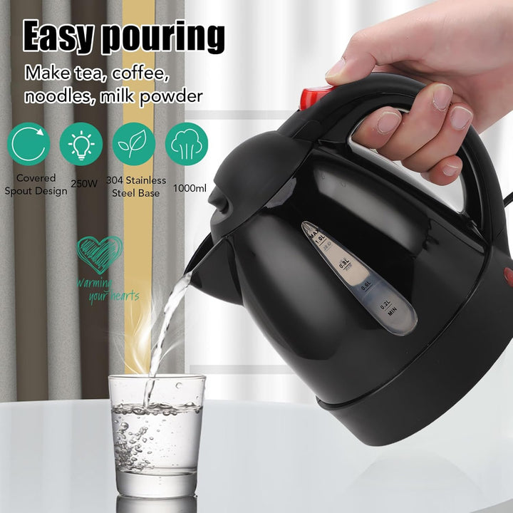 Auto Wasserkocher, 24V 1000ml Tragbare Reisewasserkocher Auto LKW Wasserkocher mit Zigarettenanzünde
