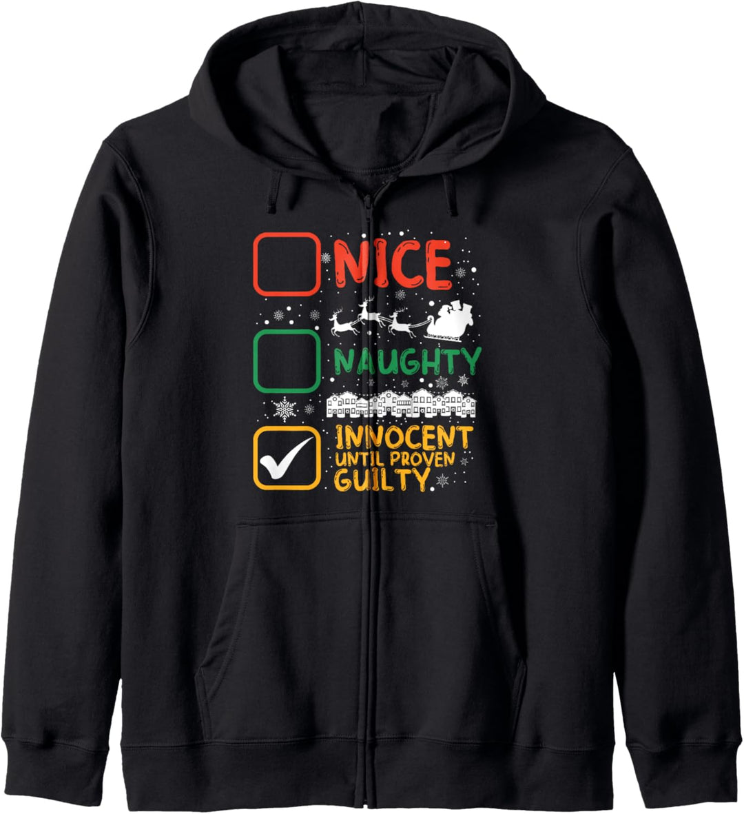 Artig Oder Unartig Weihnachtsmann Liste Schneeflocken Kapuzenjacke
