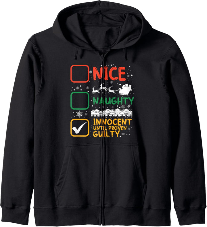 Artig Oder Unartig Weihnachtsmann Liste Schneeflocken Kapuzenjacke